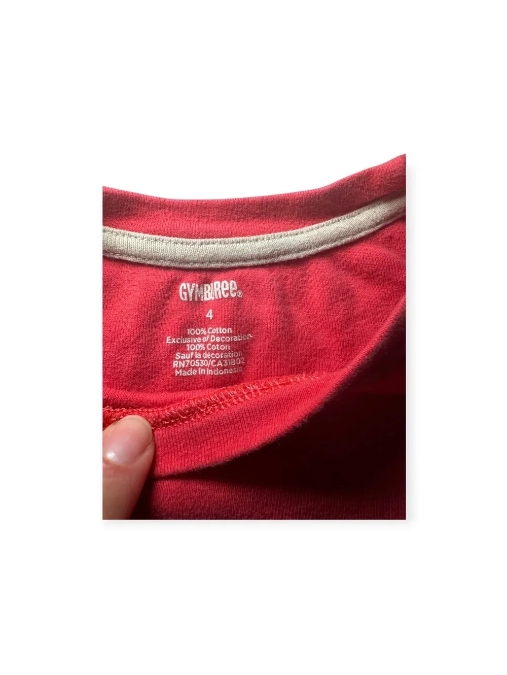 Gymboree Girl’s Size 4 Long Sleeve Tee Red 100% Cotton Cat “So Fabulous” Gems GC
